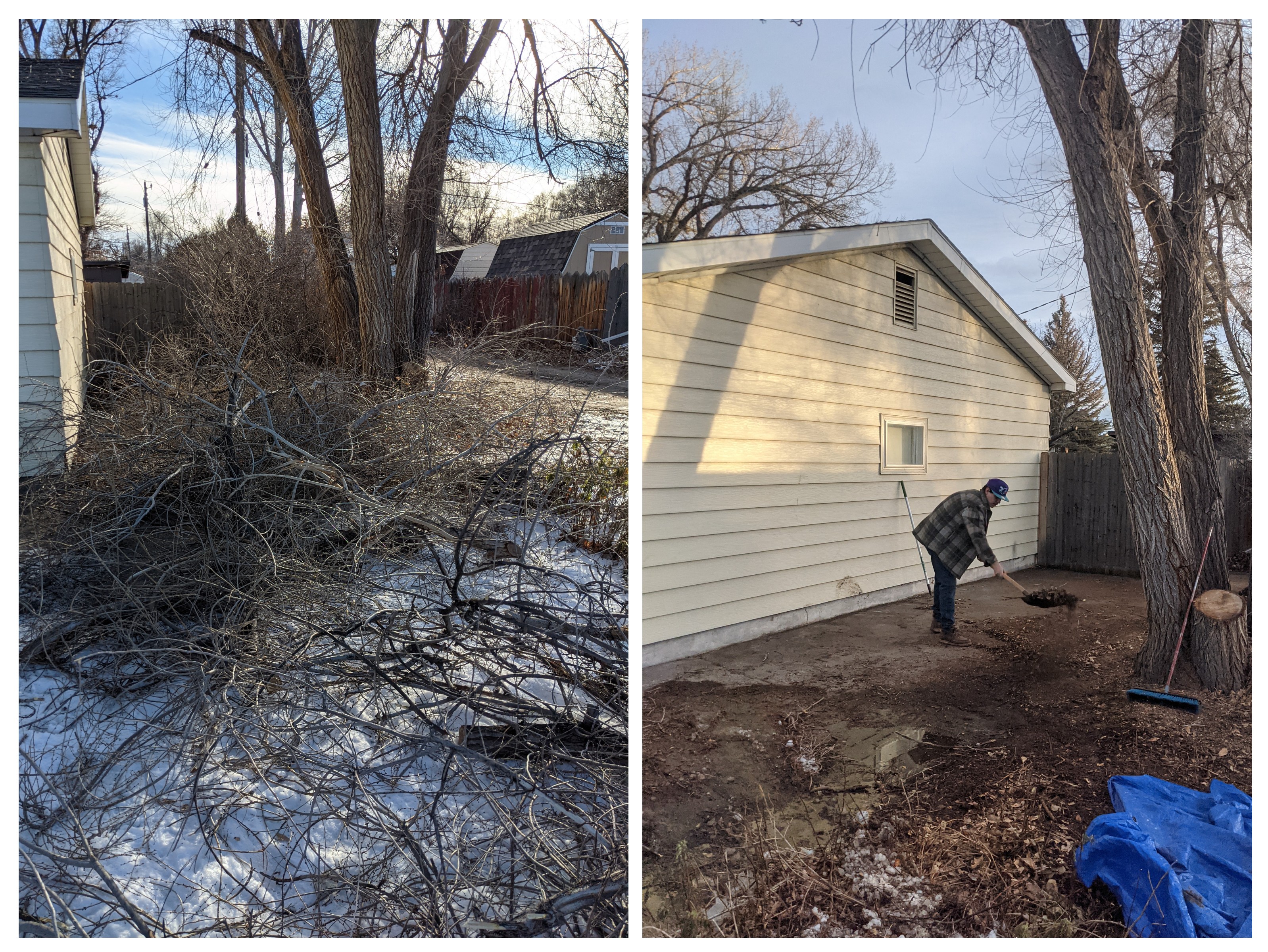 Debris removal foreclosure cleanout before and after in Riverton, Wyoming