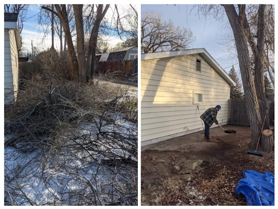 Debris removal foreclosure cleanout before and after, Riverton, Wyoming