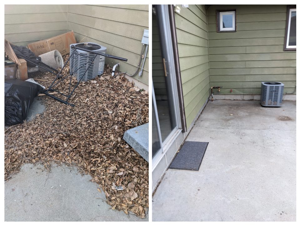Estate cleanout junk removal before and after, Riverton, Wyoming