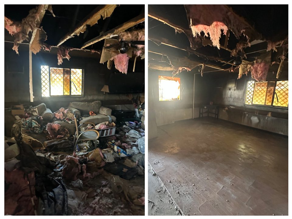Light demolition estate cleanout before and after, Lander, Wyoming (set 2)
